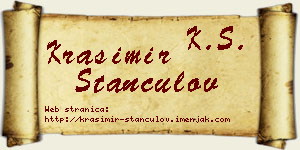 Krasimir Stančulov vizit kartica
